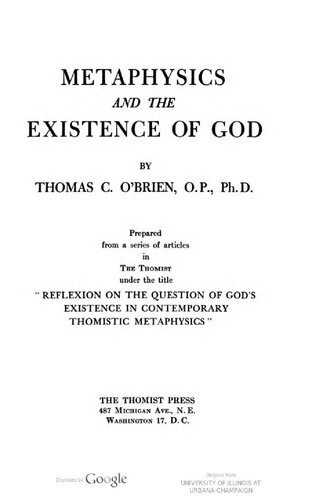 Metaphysics and the existence of God.