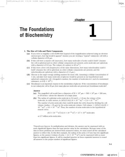 Lehninger Principles of Biochemistry solution manual