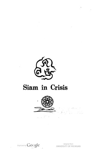 Siam in crisis : collected articles