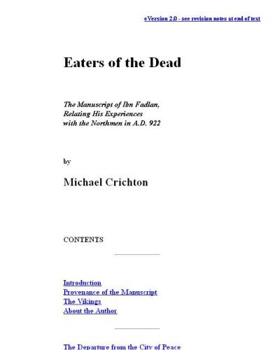 Crichton - Eaters of the Dead
