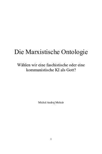 Die Marxistische Ontologie