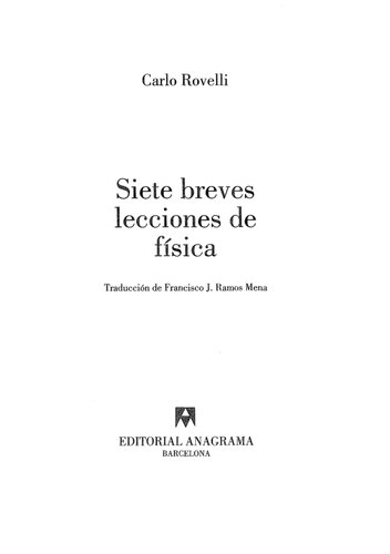 Siete Breves Lecciones De Fisica