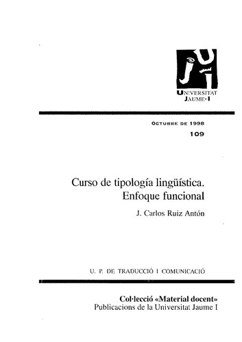 Curso De Tipologia Linguistica