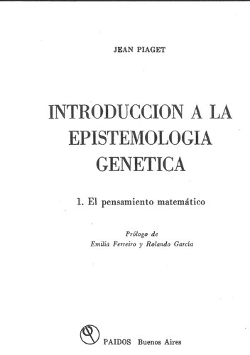 Introduccion A La Epistemologia Genetica