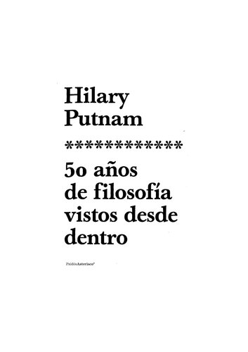 50 Años De Filosofia Vistos Desde Dentro