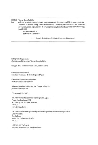 Cultura Hidraulica Y Simbolismo Mesoamericano Del Agua En El Mexico Prehispanico
