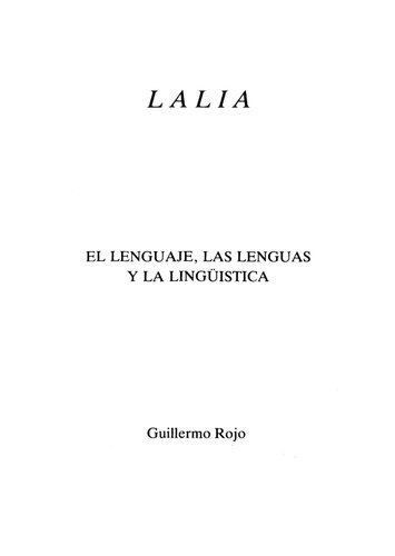 El Lenguaje Las Lenguas Y La Linguistica