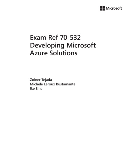 Exam Ref 70-532 Developing Microsoft Azure Solutions