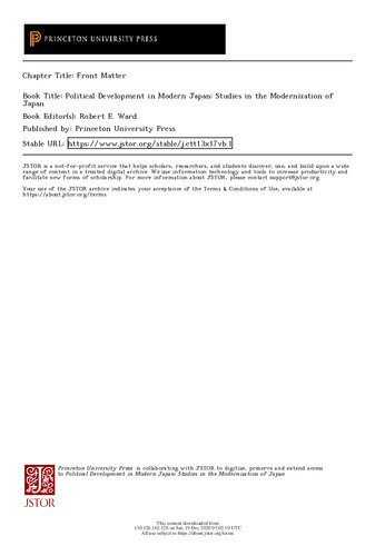 Political development in modern Japan