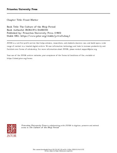 The culture of the Meiji period