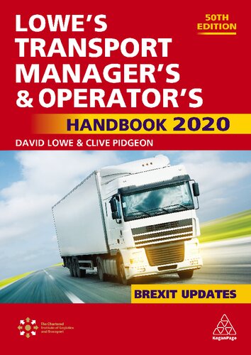Lowe's transport manager's and operator's handbook 2020