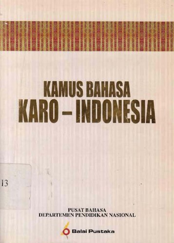 Kamus Bahasa Karo-Indonesia