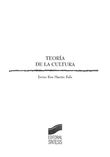 Teoria De La Cultura