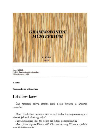 Grammofonide müsteerium