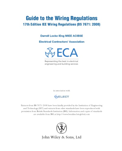 Guide to the Wiring Regulations: IEE Wiring Regulations