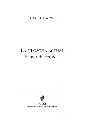 La Filosofia Actual