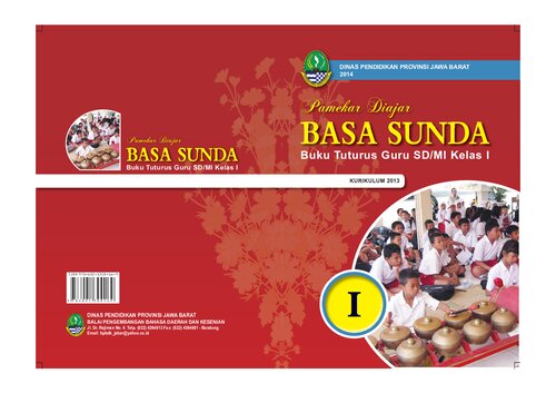 Pamekar Diajar Basa Sunda. Buku Tuturus Guru SD/MI Kelas I