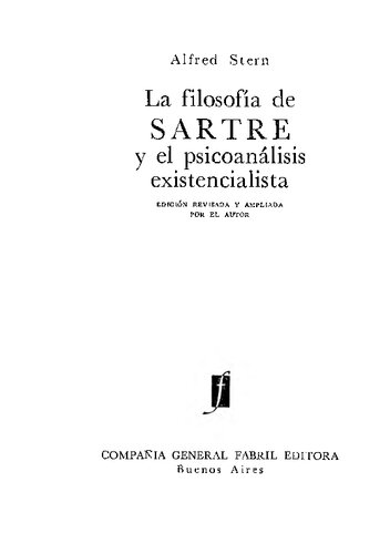 La Filosofia De Sartre Y El Psicoanalisis Existencialista