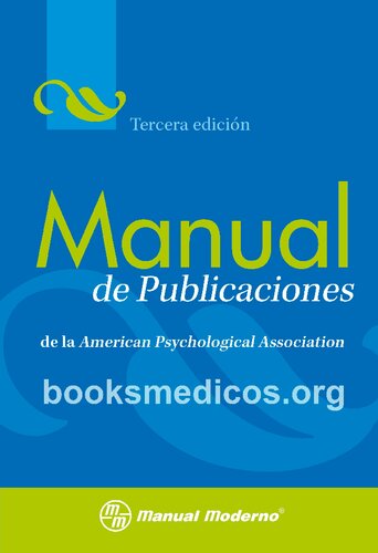 Manual De Publicaciones De La American Psychological Association (3ed)