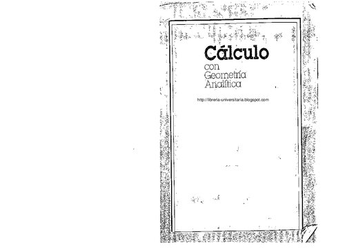 Calculo Con Geometria Analitica (Scan)