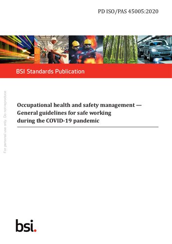 ISO 45005 General guidelines for safe working during the COVID-19 pandemic