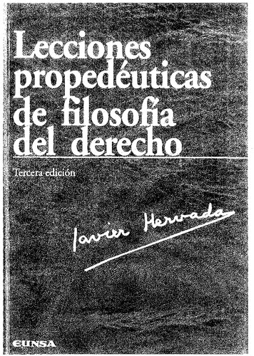 Lecciones Propedéuticas de Filosofia del Derecho