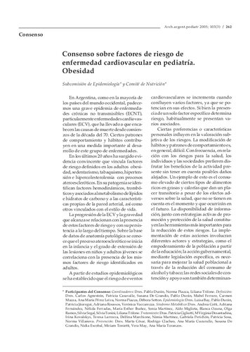 Factores De Riesgo De Enfermedad Cardiovascular En Pediatria