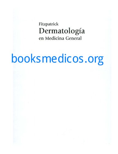 Fitzpatrick Dermatologia En Medicina General Tomo III (7ed)