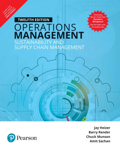 Operations Management: Sustainability and Supply Chain Management