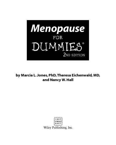 Menopause For Dummies