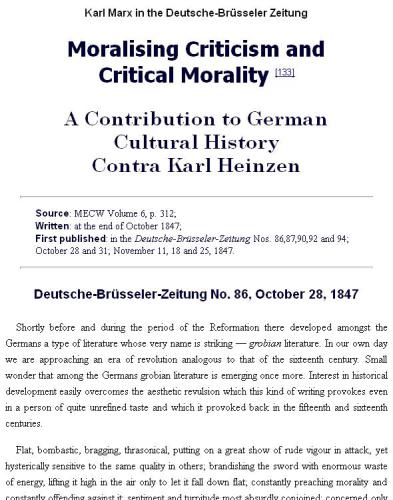 Moralising Criticism and Critical Morality