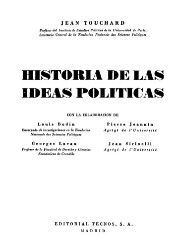 Historia De Las Ideas Politicas