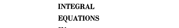 Integral Equations in Elasticity