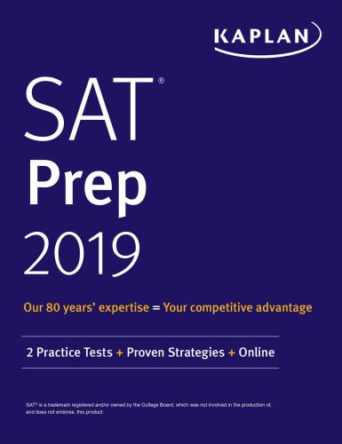 SAT Prep Plus 2019: 5 Practice Tests + Proven Strategies + Online