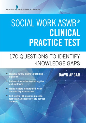 Social Work Aswb Clinical Practice Test: 170 Questions to Identify Knowledge Gaps (Book + Digital Access)