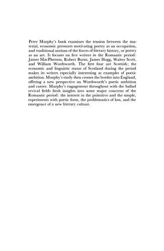 Poetry as an Occupation and an Art in Britain, 1760–1830