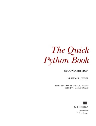 The Quick Python Book