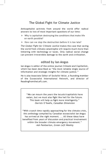 The Global Fight for Climate Justice: Anticapitalist Responses to Global Warming and Environmental Destruction