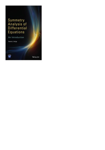 Symmetry Analysis of Differential Equations: An Introduction