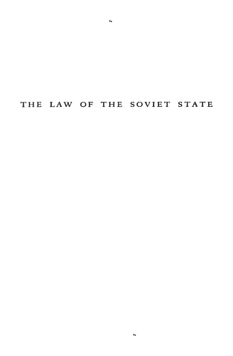 The Law of the Soviet State
