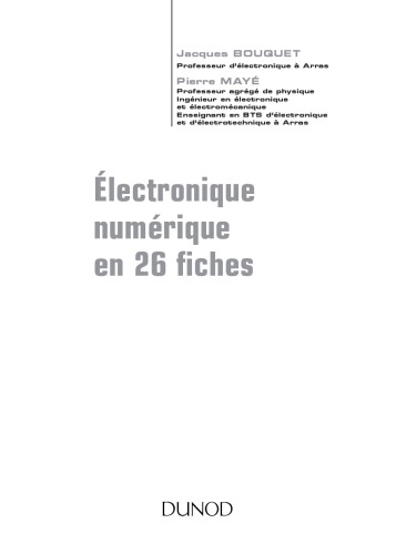 Electronique Numerique En 26 Fiches - Bts