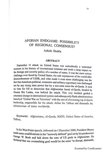 Afghan Endgame: Possibility of Regional Consensus
