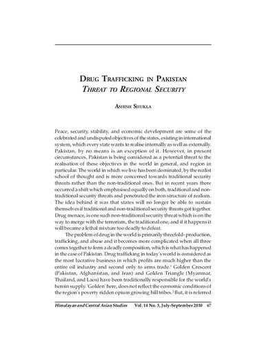 Drug Trafficking in Pakistan