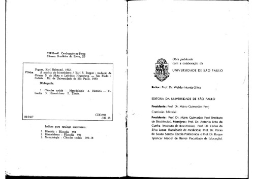 A Miséria do Historicismo