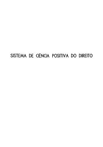 Sistema de ciência positiva do direito