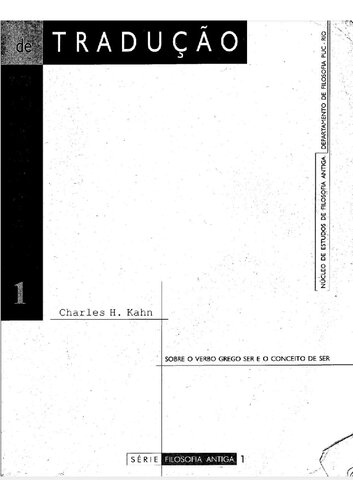 Sobre o verbo grego ser e o conceito de ser