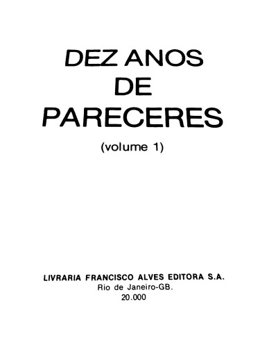 Dez Anos de Pareceres