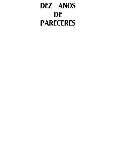 Dez Anos de Pareceres