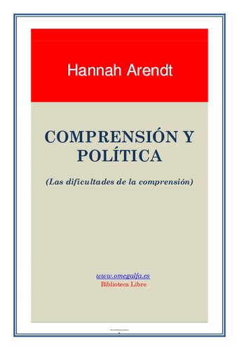 Comprension Y Politica