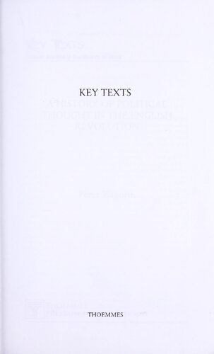 A History of Political Thought in the English Revolution